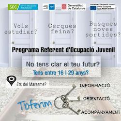 Referent ocupació juvenil comarcal nova imatge Referent ocupació juvenil comarcal nova imatge